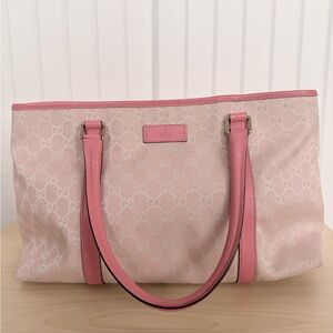 Gucci Pink GG Canvas Tote Bag Made in Italy Reposhed